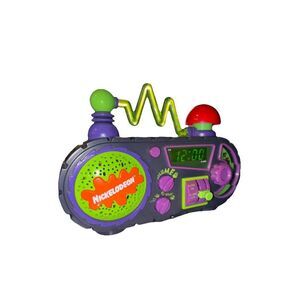 Nickelodeon vintage 1995 rise and slime alarm clock am / fm radio